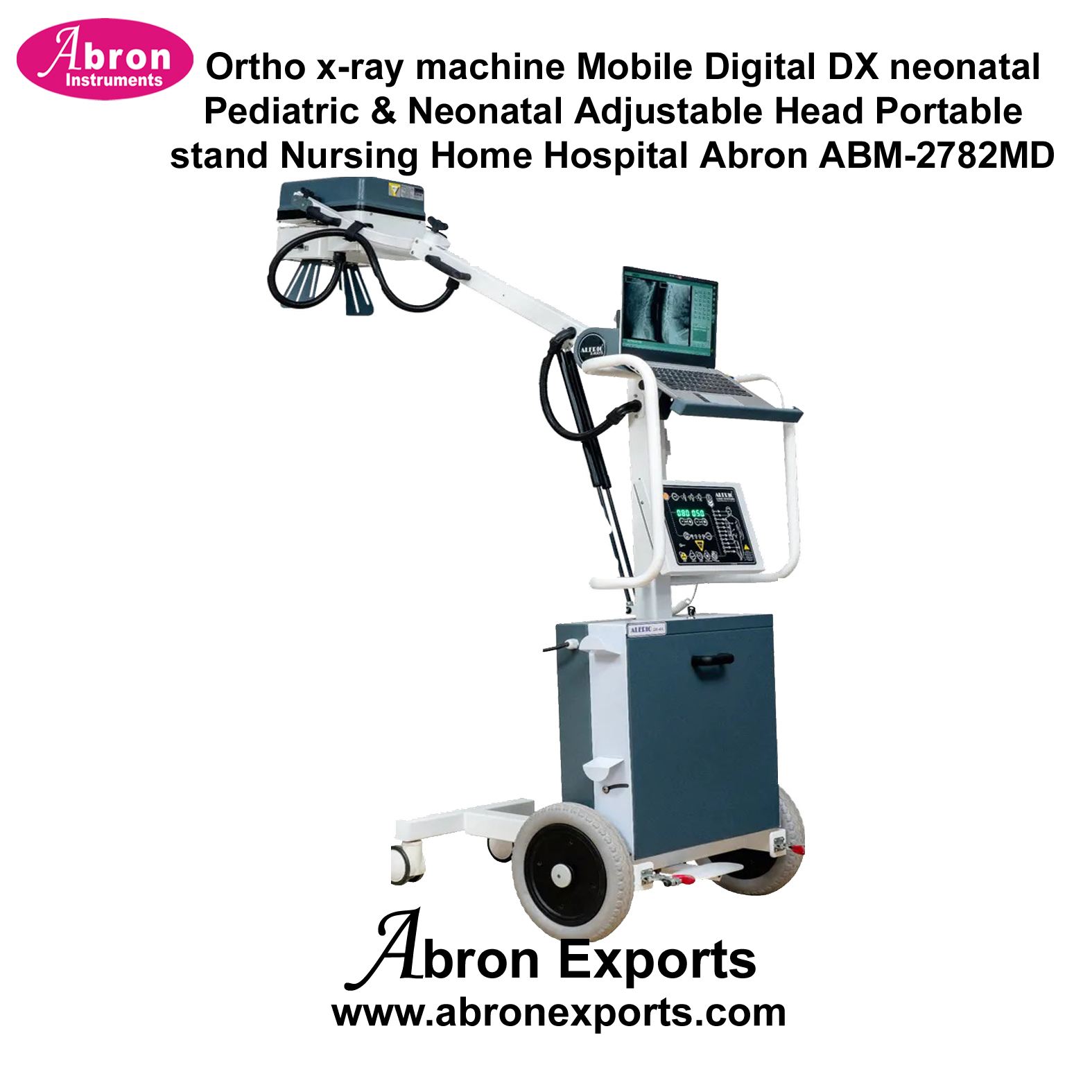 Ortho X-Ray Machine Mobile Digital DX neonatal Pediatric & Neonatal Adjustable Head Portable Stand Nursing Home Hospital Abron ABM-2782MD 